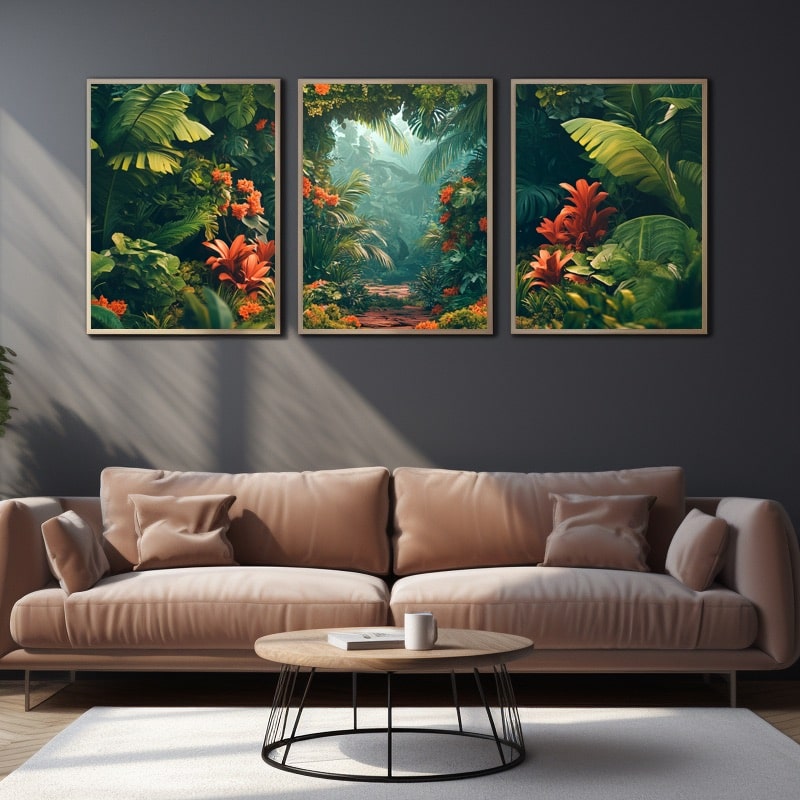 Tableau Triptyque Tropical