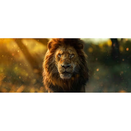 Tableau Triptyque Lion, art mural décoration nature