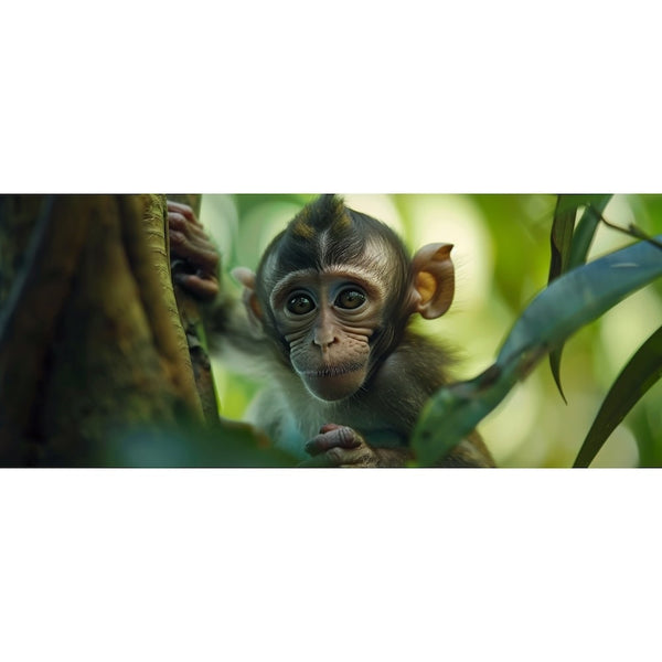 Tableau Triptyque Singe, art mural décoration nature
