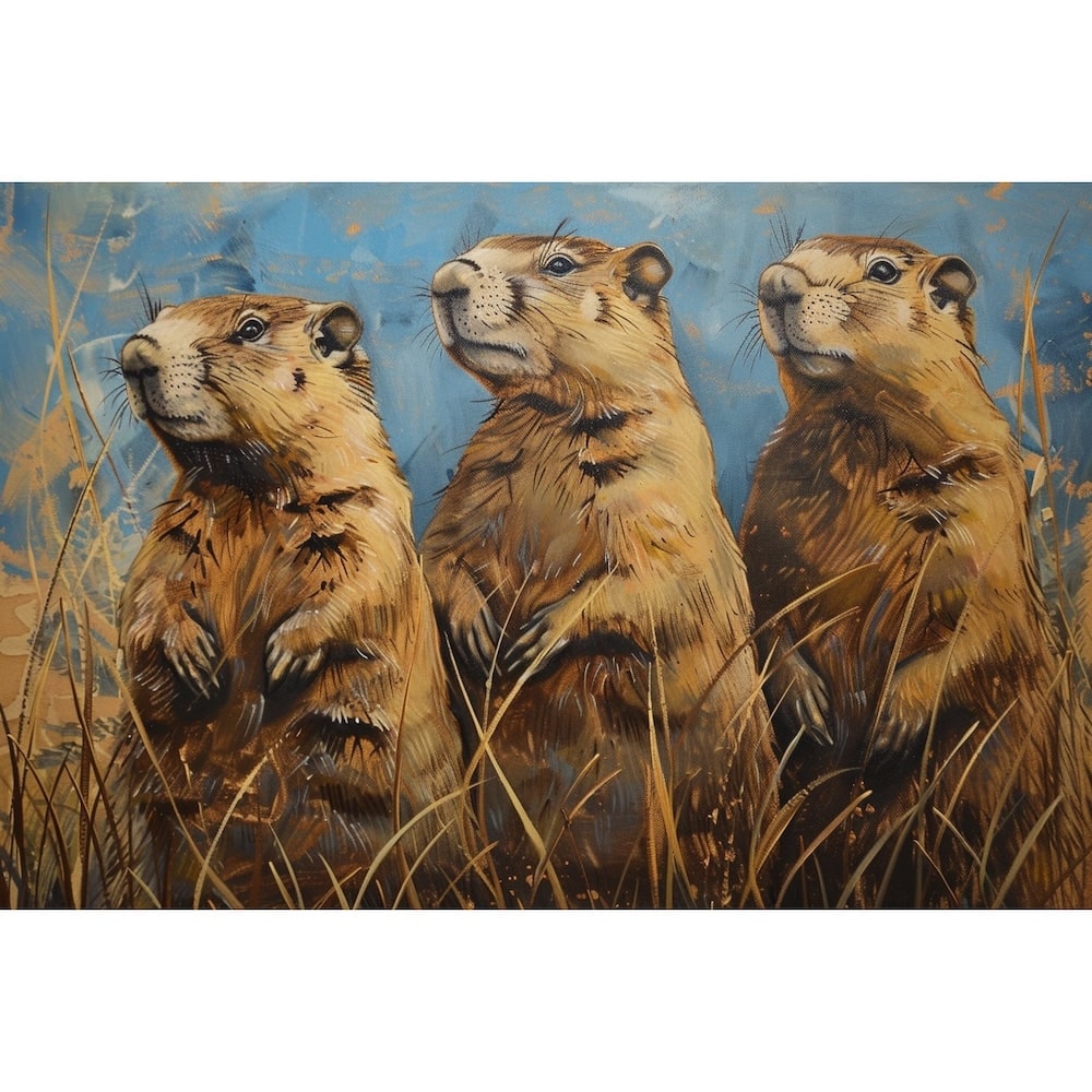 Tableau Trois Marmottes