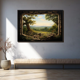 Tableau Trompe l'Œil Paysage, art mural décoration nature