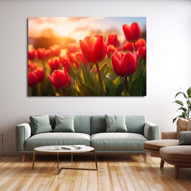 Tableau Tulipes Rouges