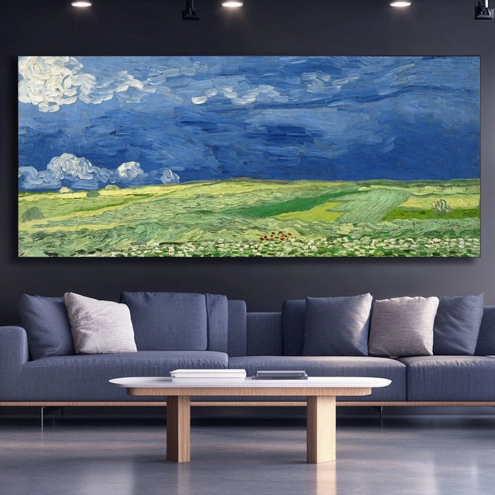 Tableau Van Gogh Champ, art mural décoration nature