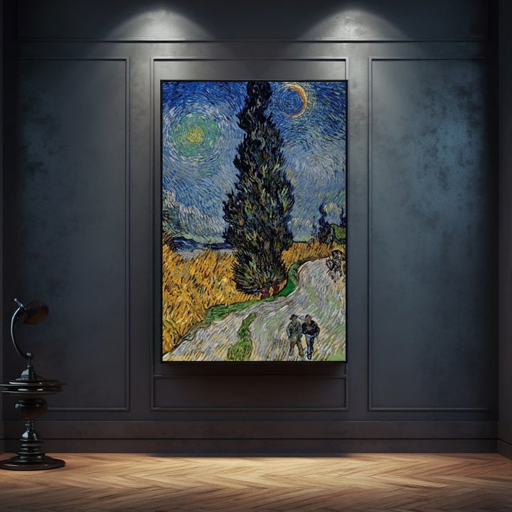 Tableau Van Gogh Cyprès, art mural décoration nature