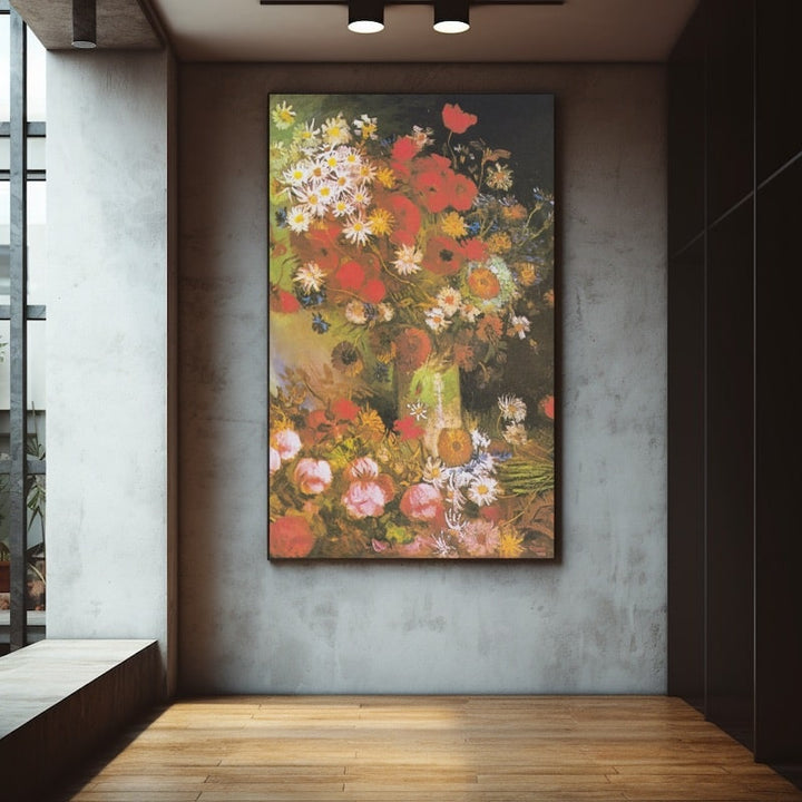 Tableau Van Gogh Fleur Bleue, art mural décoration nature
