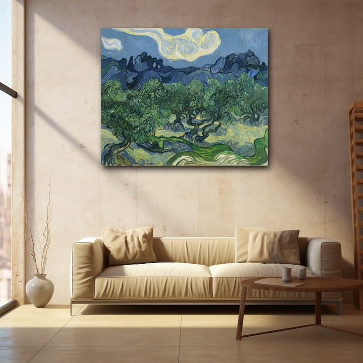 Tableau Van Gogh les Oliviers, art mural décoration nature