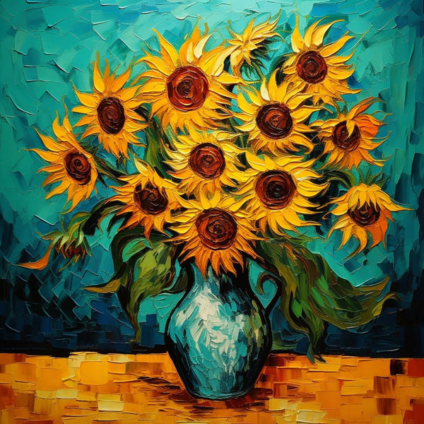 Tableau Vase Tournesol