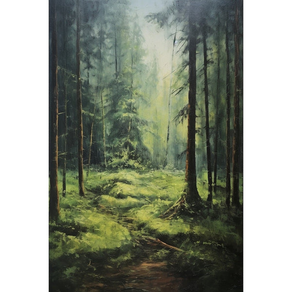 Tableau Forêt Verte, art mural décoration nature