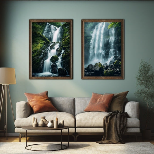 Tableaux Sur Toile - Vue Cascade (Xxl/Sans Cadre 200 X 100