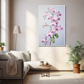 Tableau Vertical Orchidée, art mural décoration nature