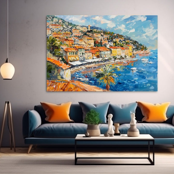 Tableau Villefranche-sur-Mer, art mural décoration nature