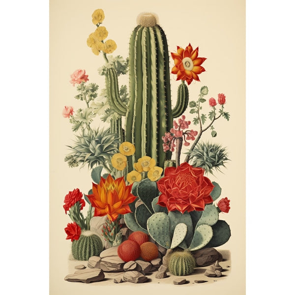 Tableau Vintage Cactus