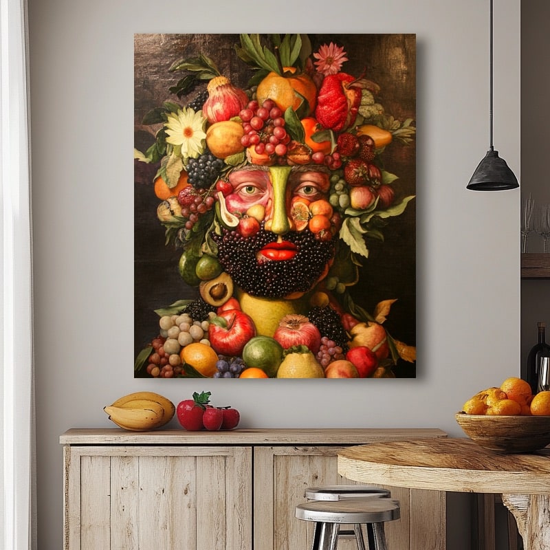 Tableau Visage Fruit