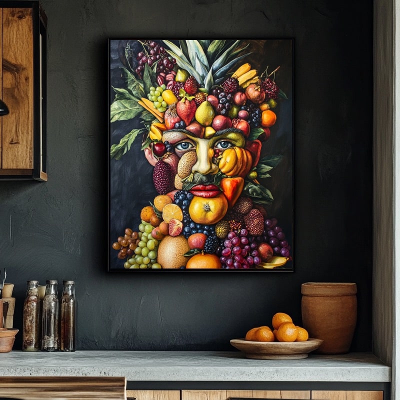 Tableau Visage Fruits