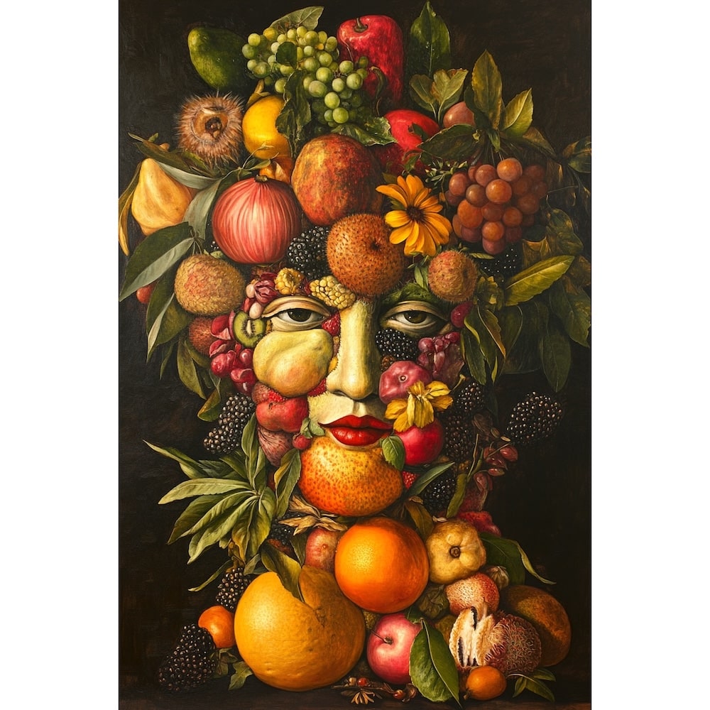 Tableau Visage en Fruits