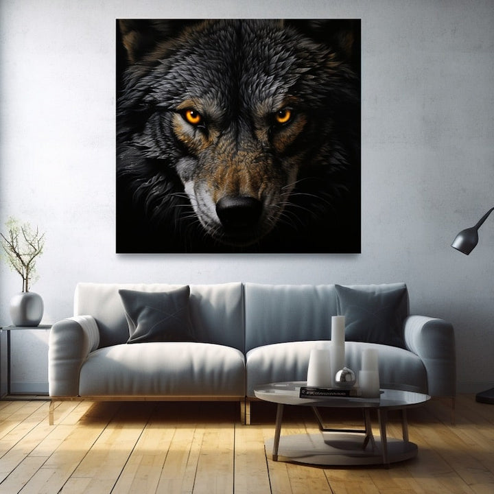 Tableau Yeux de Loup, art mural décoration nature