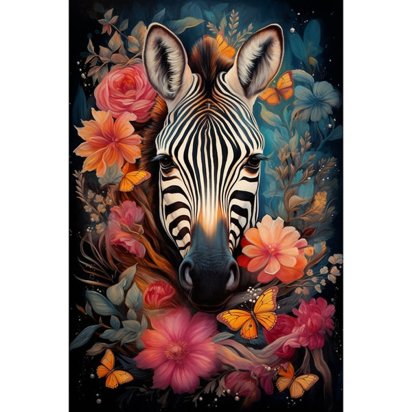 Tableau Contemporain Zèbres, art mural décoration nature