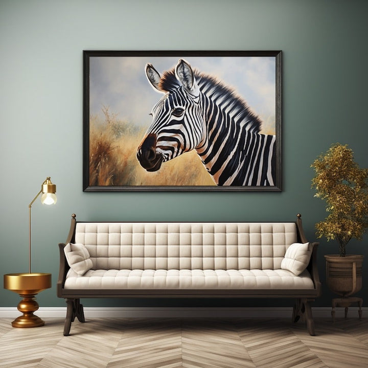 Tableau Zèbre Horizontal, art mural décoration nature