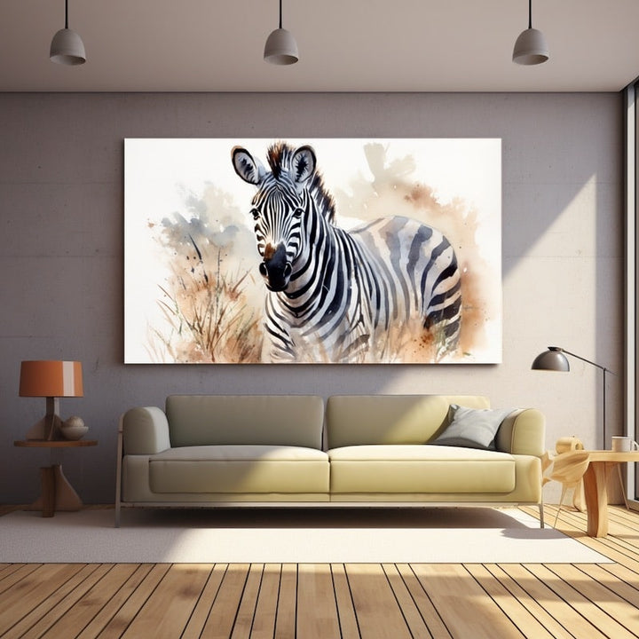 Tableau Zèbre Stylisé, art mural décoration nature