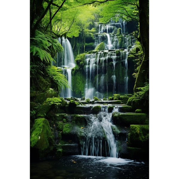 Tableau Cascade Zen, art mural décoration nature