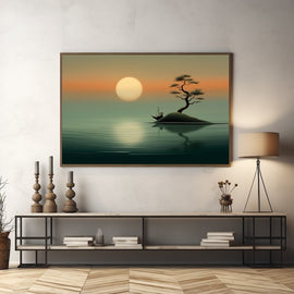 Tableau Zen Mer, art mural décoration nature