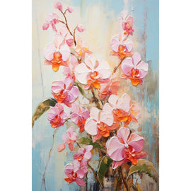 Tableau Peinture Zen Orchidée, art mural décoration nature