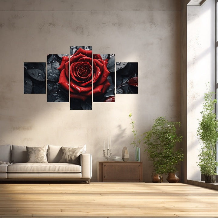 Tableau Zen Rose, art mural décoration nature