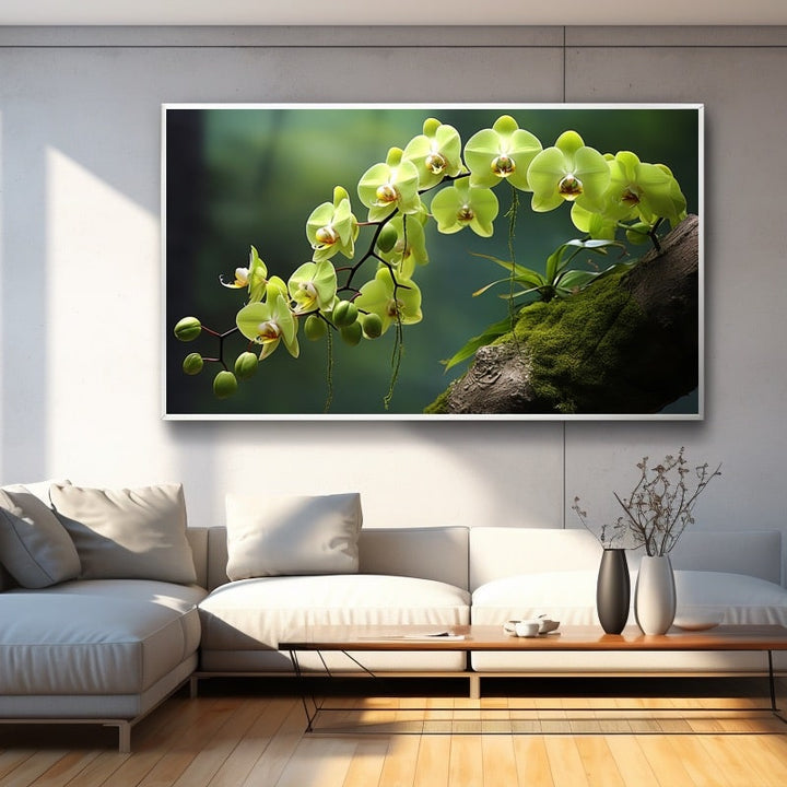 Tableau Zen Vert Orchidée
