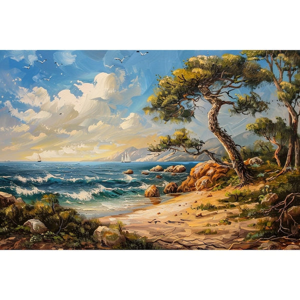 Tableau Acrylique Paysage Mer, art mural décoration nature