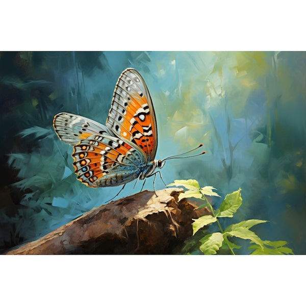 Tableau Papillon à l'Huile, art mural décoration nature