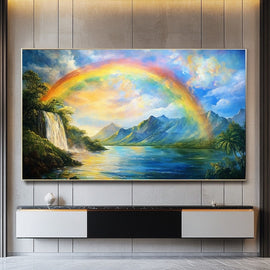 Tableau avec Arc en Ciel, art mural décoration nature