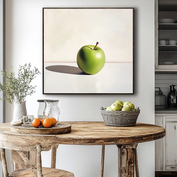 Tableau avec Pomme Verte, art mural décoration nature