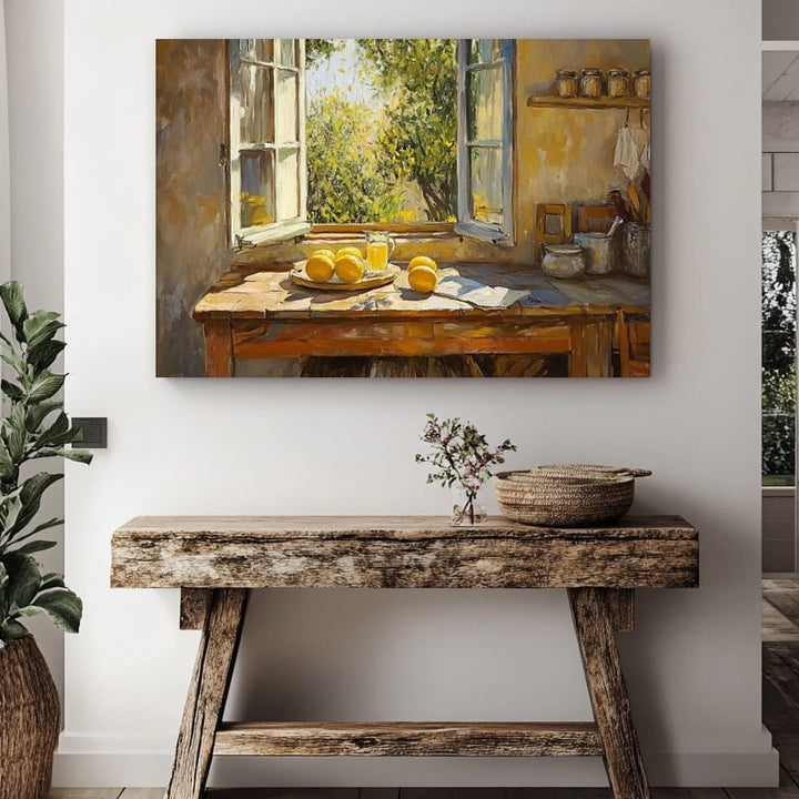 Tableau avec des Citrons, art mural décoration nature