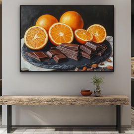 Tableau avec des Oranges, art mural décoration nature