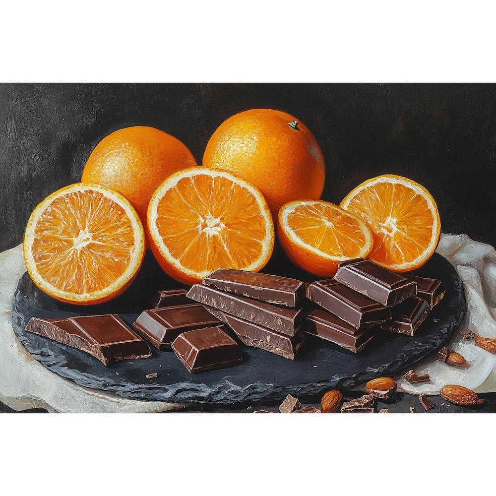 Tableau avec des Oranges, art mural décoration nature