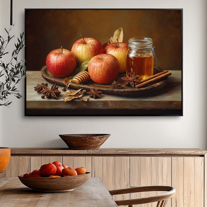 Tableau Pommes d'Automne, art mural décoration nature
