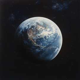 Tableau Terre depuis l'Espace Lointain, art mural décoration nature