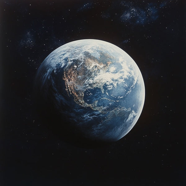 Tableau Terre depuis l'Espace Lointain, art mural décoration nature