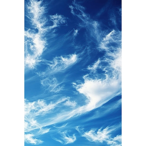 Tableau Ciel Bleu aux Cirrus Filants, art mural décoration nature
