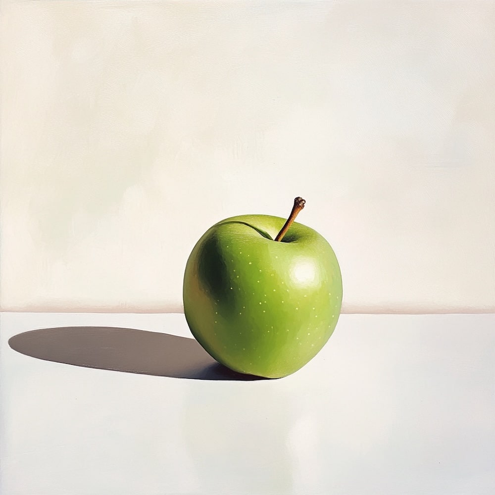 Tableau avec Pomme Verte, art mural décoration nature