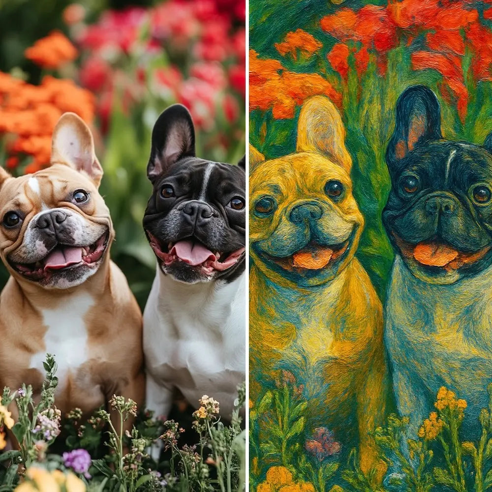 Tableau bulldog personnalisé