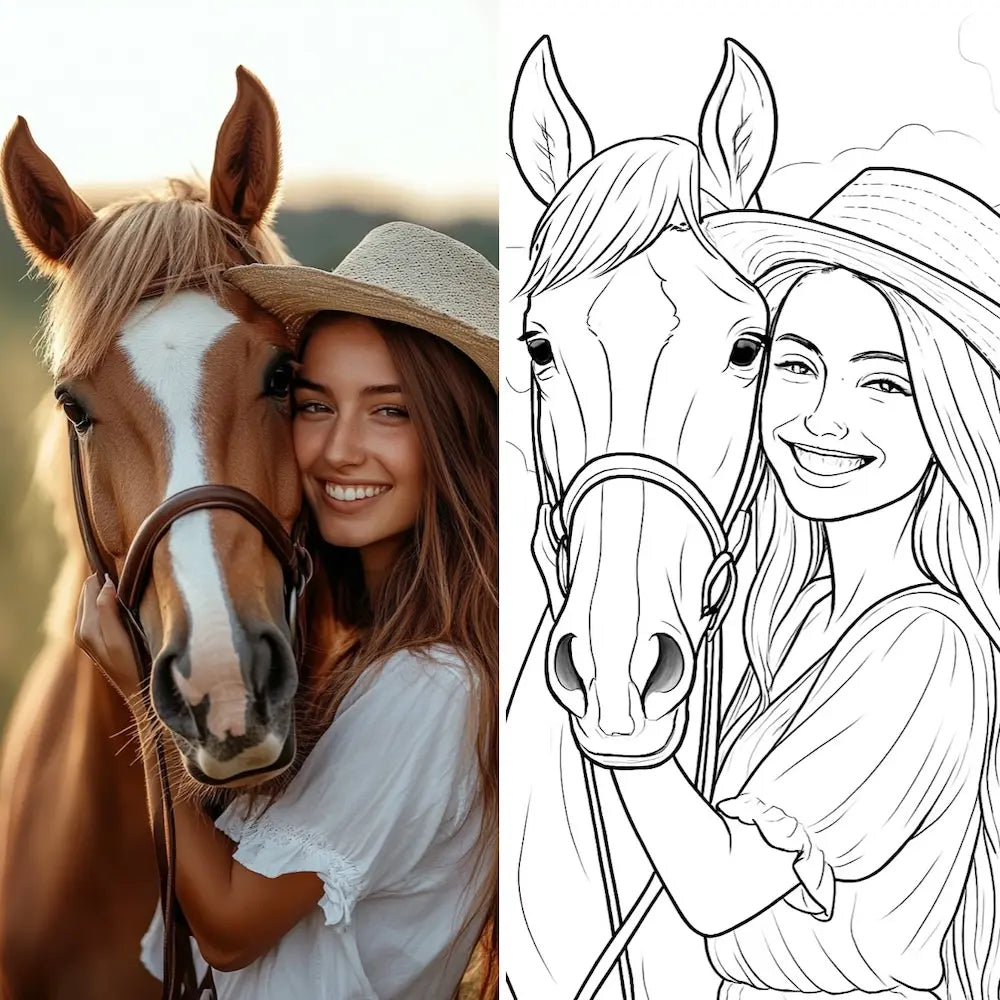 Tableau cheval personnalisé dessin