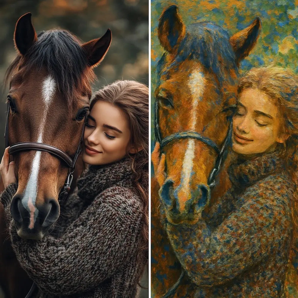 Tableau cheval personnalisé monet