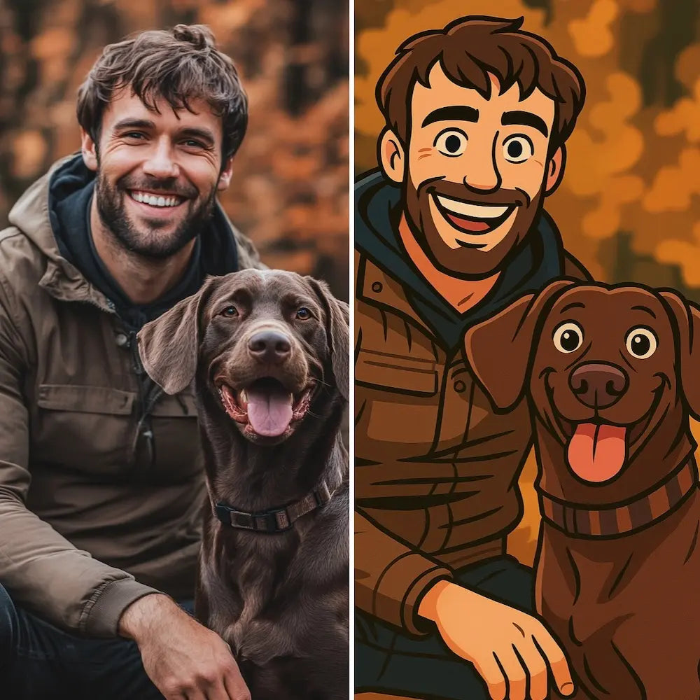 Tableau chien personnalisé cartoon