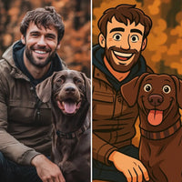 Thumbnail for Tableau chien personnalisé cartoon