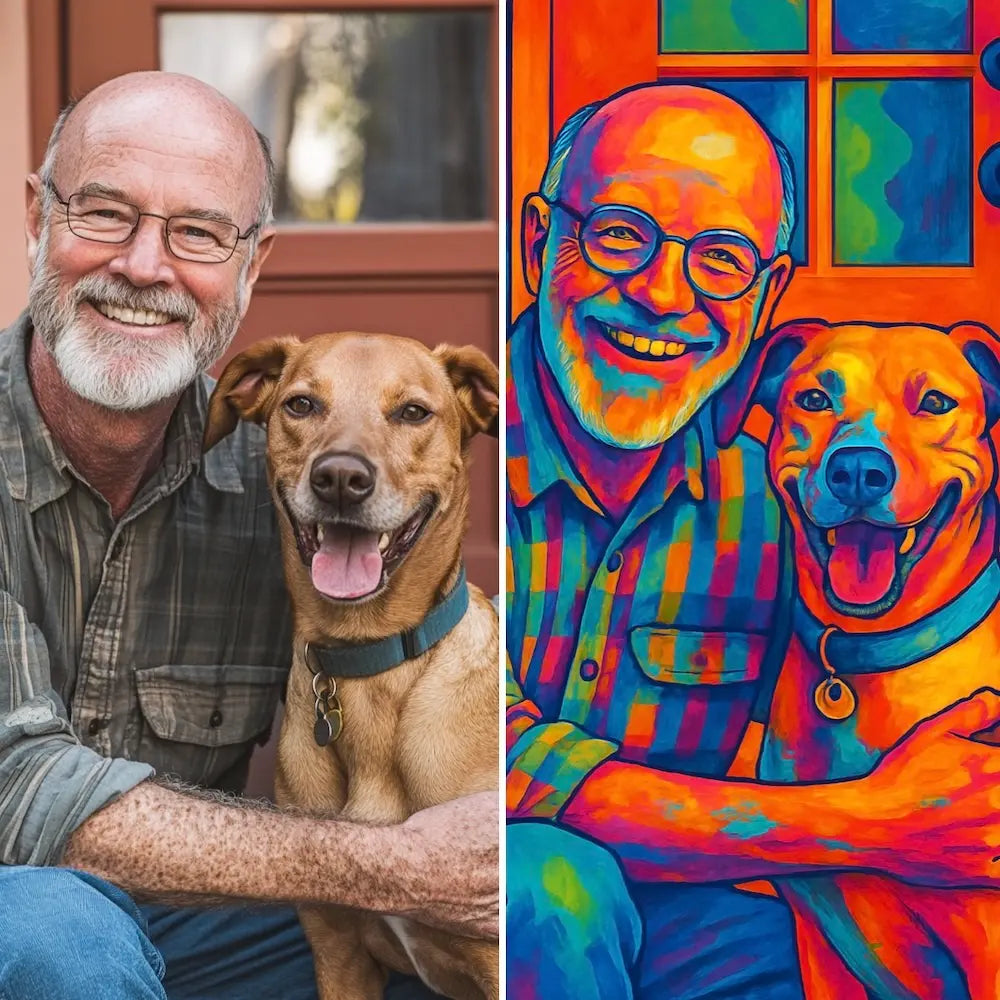 Tableau chien personnalisé pop art
