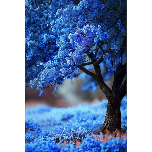 Tableau Arbre Bleu, art mural décoration nature