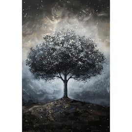 Tableau Arbre Noir, art mural décoration nature