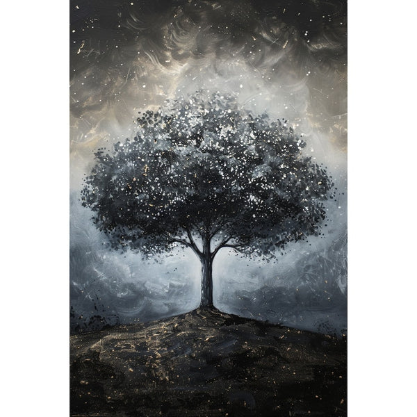 Tableau Arbre Noir, art mural décoration nature