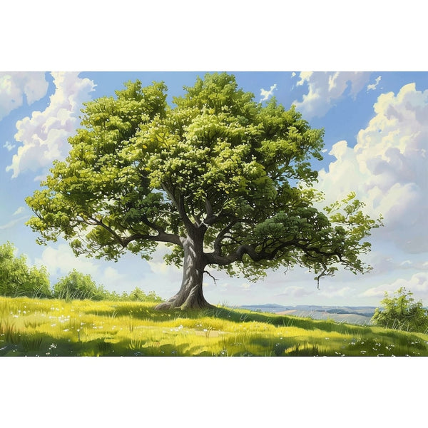 Tableau Arbre Vert, art mural décoration nature